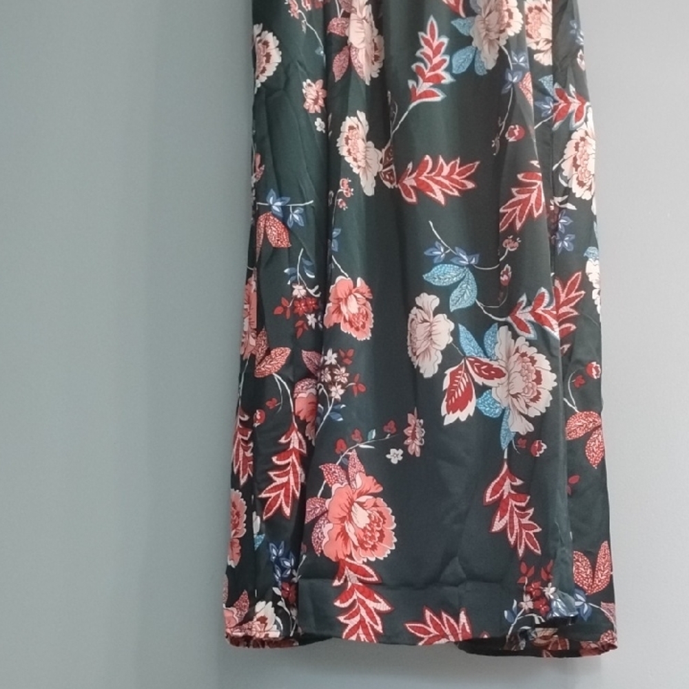 NWT Fashionme Floral V-Neck Spaghetti-Strap Maxi Dress Size XL - Picture 9 of 9